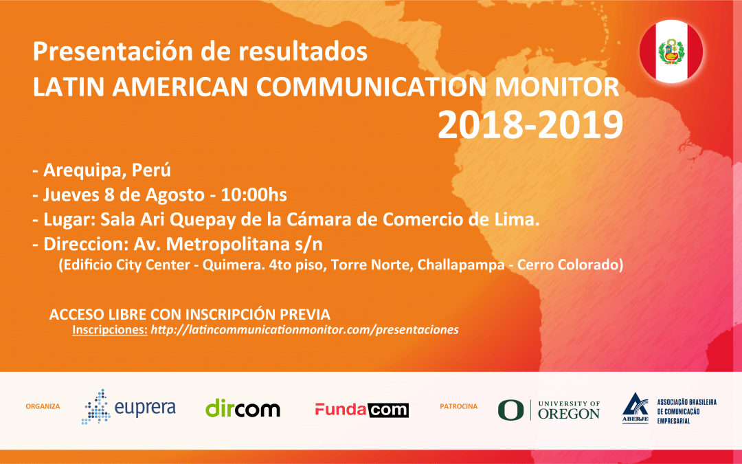 Presentación de los resultados del #LCM 2018-2019 en #Peru, #Arequipa.
